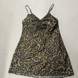Zara Cheetah Print Satin Dress